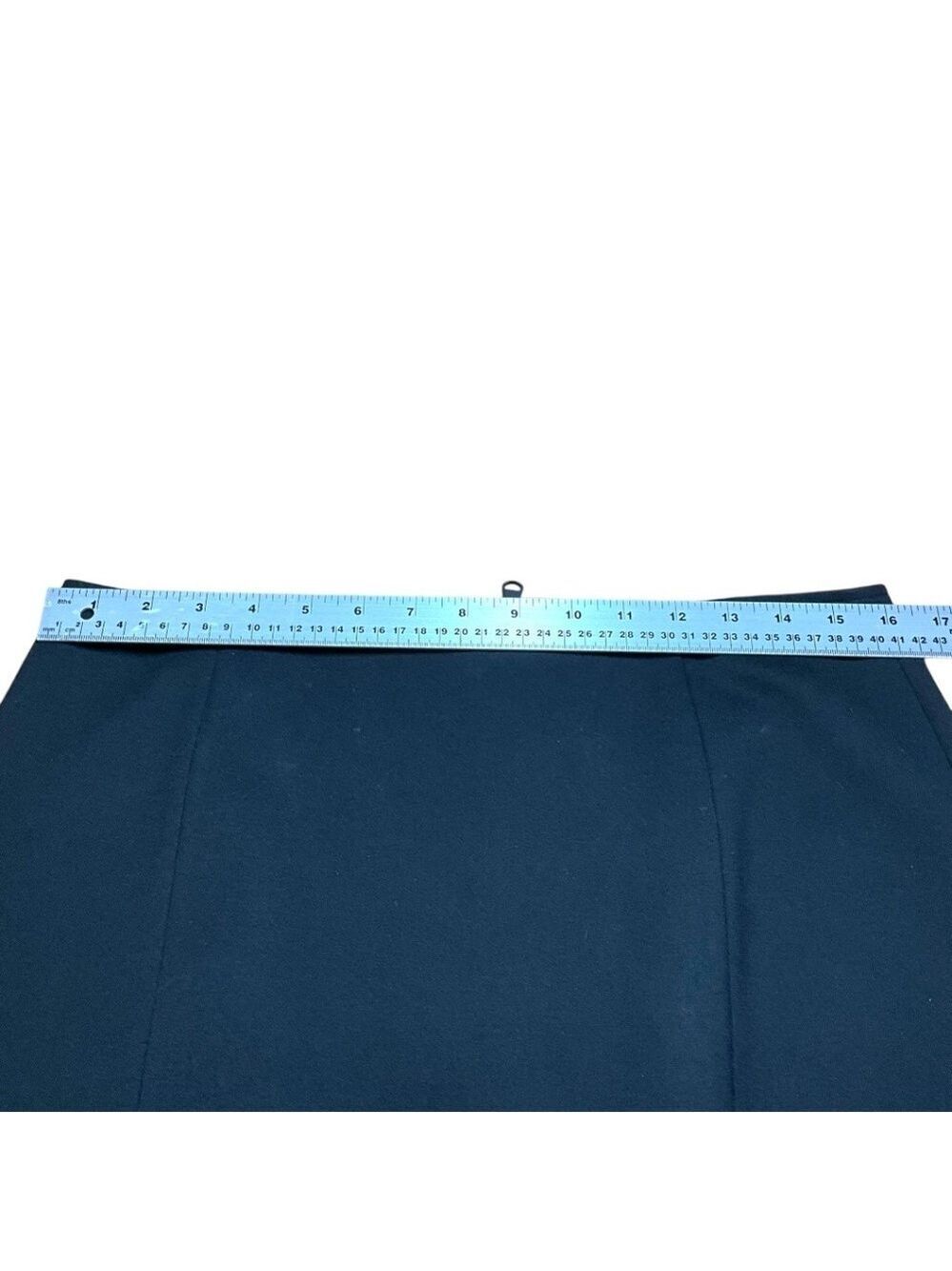 DANIER LEATHER Pencil Skirt Leather Inserts Sz 10 - Picture 6 of 11